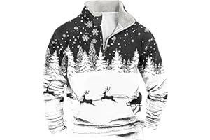 ZJKESDIOAW Christmas Jumpers for Men Funny Christmas Jumpers Xmas Jumper Men's Sweatshirt 3D Printed Long Sleeved Hoodies Warm Pullover Winter Clothes