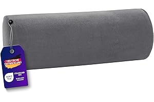 Traumnacht orthopädische Nackenrolle mit viscoelastischem Schaumkern und hautsympathischem Mikorplüsch Bezug, Öko-Tex zertifiziert, produziert nach deutschem Qualitätsstandard