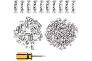 ZACUDA 60 PCS Wire Rope Clips Adjustable Wire Rope Clamps 3mm Mental Wire Rope Kit with 120 Pcs End Screw Stopper And 1 Pcs Screwdriver for 1-2mm Hanging Wire Photo Wire Fence Wire Garden Wire