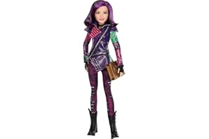 Mattel Descendants Mal Isle of the Lost Tenth Anniversary Fashion Doll with Removable Outfit, Accessory & Bendable Joints, Inspired by the Movies, JFG74, 11 in
