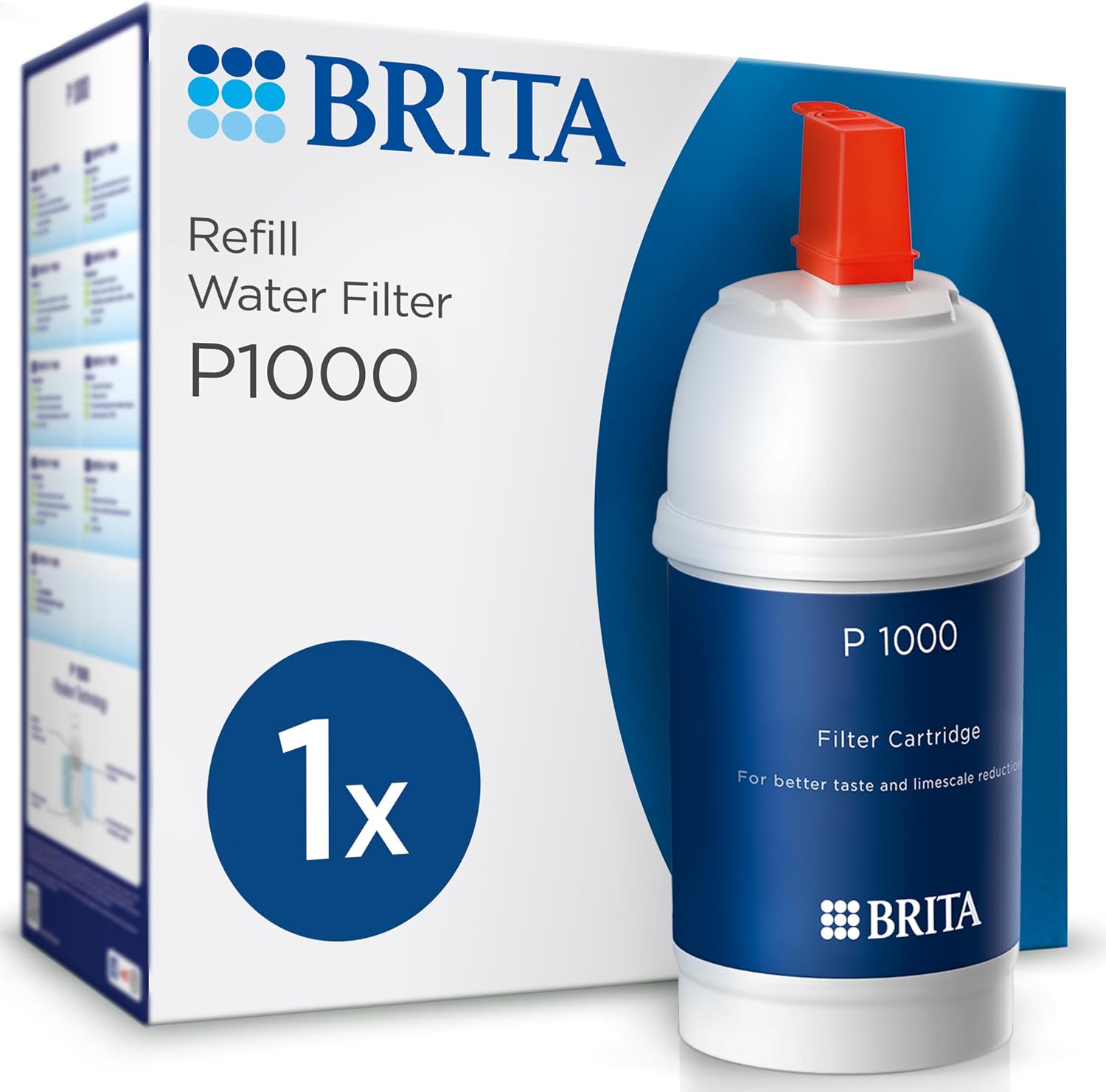 BRITA Filtro de agua para grifo, 12 meses de agua filtrada, Blanco, 1 Unidad (Paquete de 1)