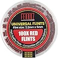 Ferroz Lighter Flints - Universal Lighter Flint (Red, 100)