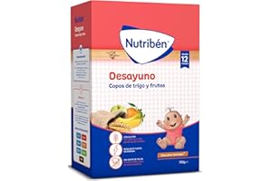 Nutribén | Papilla Desayuno Copos Trigo y Frutas | 750g |Desde los 12 meses | con Platano, Naranja y Manzana | Sin aceite de Palma