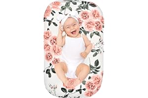 Eurobuy Baby Loungers Cover Floral Newborn Lounger Cover Removable Slipcover Washable Soft Lounger Cover Nest Cover for Baby Boys Girls(Lounger not Included)