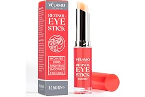VELAMO ADVANCED Retinol Eye Stick: Retinol Eye Cream for Dark Circles and Puffiness with 1% Bakuchiol - Visibly Reduces Fine Lines Wrinkles Under Eye Bags 3g