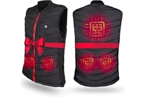 Muawo Premium beheizbare Weste | Größe XS - XXL | Heizweste für Damen und Herren | Kleidung bis 55°C mit 5 beheizten Zonen | beheizte Weste Powerbank wählbar