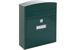 ARREGUI Compact E5733 Boîte aux Lettres en Acier, Taille S (Courrier format A5), Boîte aux Lettres Extérieure Individuelle, Boîte aux Lettres Murale, Anti-pluie, Facile à Installer, Vert