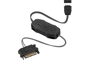 XMSJSIY ARGB Câble contrôleur RGB 5 V 3 broches Alimentation SATA Bande lumineuse