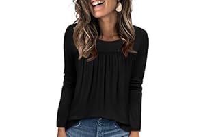 WIHOLL Sweatshirts for Women Crewneck Long Sleeve Tops Ladies Tops