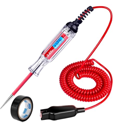 Gunhunt Automotive LED Circuit Tester - DC 3V-24V Digital Display With 70.8" Retractable Spring