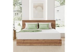 Novilla Matelas 160 x 200, 18 cm, Matelas Mousse à Mémoire de Forme en Gel 7 Zones, Mousse en Fibre de Bambou, Matelas de Lit d'Adulte et d'enfant, Mi-Ferme, Amovible et Lavable, Ultra Respirante