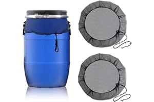 NSXIN Regentonnen Netz 2/4 Stück Regentonne Abdeckung mit Zugkordel Verstellbares Regentonnennetz Schutznetz Wetterbeständiger Regentonne Schutz vor Laub, Stechmücken & Insekt (85cm,2 Stück)