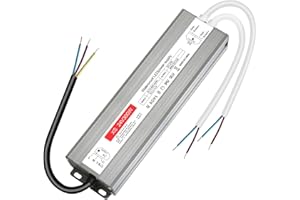 ZAKVOP Transformateur 220V 24V LED 300W, Alimentation 12A, Driver Étanche IP67, Transfo AC à DC, Convertisseur Pour G4, GU5.3, MR11, MR16, Bande LED, Non Dimmable