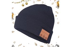NOViX Bluetooth Beanie Gift for Men & Women, Music Hat with Wireless Speaker, Warm Knit Winter Cap for Christmas, Birthday, Hands Free Calling for Running, Skiing, Travel.