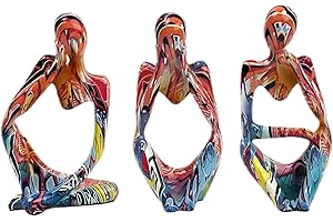 PIGPIGFLY Sculptures,Decorative Figures,Abstract Figure Statue,Decoration Living Room,Abstract Sculpture,Home Store Decoration,Modern Living Room Ornaments（Graffiti）