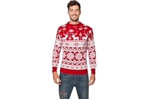 New Camp Ltd Christmas Xmas 2018 Mens Jumper Novelty Fairisle Santa Party Sweater Jumper Womens Unisex BAH Humpug Exclusively to Sizes - S/M/L/XL/2XL/3XL/4XL