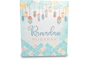 AL-MUALLIM BOOKS Ramadan Advent Milk Chocolate Calendar - 30 Day Countdown to Eid - Lanterns Design (Blue Lanterns)