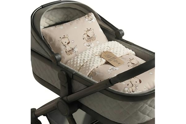 Totsy Baby Couverture Bebe Naissance d'hiver en Tissu Peluche 75x60 cm + Oreiller 35x30 cm - Cosy Plaid Enfant de Landau et Lits bébé pour emmaillotage ou couvertures d'emmaillotage Coton Oeko-Tex