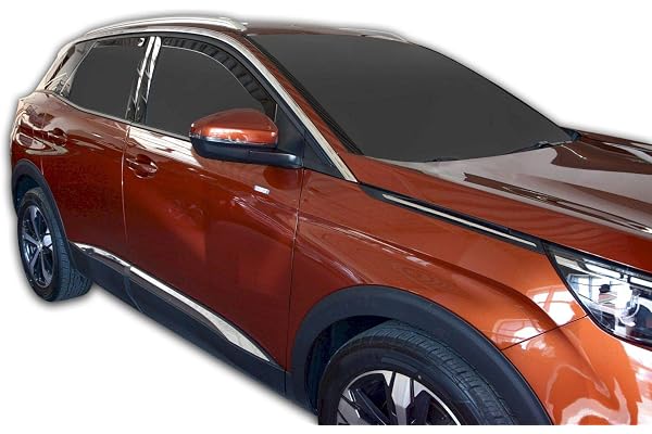 J&J AUTOMOTIVE | Heko Deflecteurs d'air Déflecteurs de Vent Compatible avec 3008 2 Depuis 2017, Ensemble 4 pi?Ces, Aérodynamique, Montage Facile