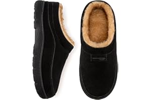 HomeTop Herren Mokassin Hausschuhe Weiche Warme Rutschfeste Memory Schaumstoff Innen Pantoffeln mit flauschigem Futter