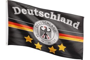 FLAGMASTER Flagge, 30 verschiedene Fahnen zur Wahl, Größe 120 cm x 80 cm, Deutschland Fussball