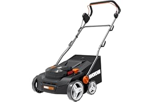 WORX Scarificateur et aérateur sans Fil 40V WG855E.9, Jusqu'à 400m² sur Une Charge, diamètre de 36cm, Sac de 40L, Rouleau d'aération, Rouleau de Scarification, Livré sans Batterie ni Chargeur