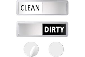 TEAAHA Czysty brudny magnes do zmywarki, wysokiej jakości znak czystości/brudny ze stali nierdzewnej, nie rysuje się, dekoracja kuchni, łatwy do odczytania i przesuwania, silny magnetyzm, wskaźnik prac