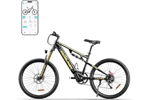 RZOGUWEX Electric Bicycle，26 Inch 70NM Off-Road EBIKE for Adults with 48V 17.5AH Detachable Lithium Ion Battery, 7 Speed with Dual Shock Absorbers and Dual Hydraulic Disc Brake