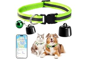 XINRONGDA Cat Tracker Collar, Pet Tracker for Cats, Gps Tracker for Dog, Cat Camera Collar No Monthly Fee, Compatible with iOS/Android, GPS Tracker Device for Cat Dogs