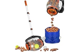 LoyalaEU Ramasse Noix Collecteur de Noix Récupérateur de Noix Outils de Jardinage pour Les Noix Noix de Pécan Caryers Châtaignes Balles Nerf