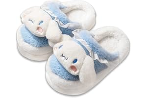 Roffatide Anime urocze postacie miękkie futro domowe kapcie do pokoju puszyste kapcie otwarte plecy kapcie zamknięte palce piankowe kapcie z PVC miękka podeszwa kapcie domowe