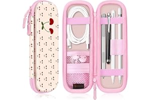 FINTIE Custodia Compatibile con Apple Pencil Pro e Apple Pencil (USB-C) e 2ª/1ª Gen - Slim Case Built-in Tasca Slot Compatibile con Apple Pen, Cavo USB, Samsung Stylus,