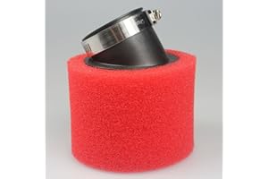 Wingsmoto Rouge Oblique Filtre à air 42mm Mousse Nettoyeur 125 Vélomoteur Scooter 140cc 200cc CRF KLX Pit Dirt Bike Moto