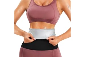 Gotoly Fajas Reductoras Abdomen Mujer para Sudar Entrenador de Cintura de Sudoración Cinturón Reductor Vientre con Efecto Sauna Faja Deportiva para Deporte Fitness