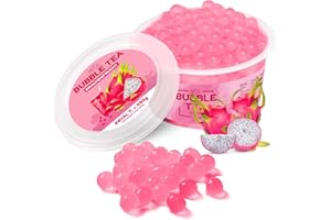 HE-JU Bubble Tea Pearls DRAGON FRUIT 490 GRAMS, Boba Pearls Dragonfruit Boba Fruit Pearls wegańskie, bezglutenowe i więcej zawartości