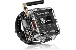 AURSINC DSTIKE WiFi Deauther & Bad USB Watch V4S ESP8266&Atmega32u4 Scheda di sviluppo programmabile | Strumento di attacco/controllo/test | Batteria ricaricabile da 1000 mAh