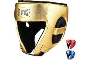 BRAVOSE Fearless Kids Boxing Headguard | Strap Boxing, Training, Sparring & Martial Arts Headgear | Adjustable Head Guard for Ear, Cheek, Face Protection | Helmet for MMA, Kickboxing, Taekwondo