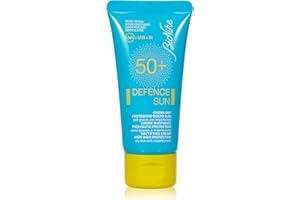 Bionike Defence Sun - Crema Solare Corpo Matte SPF 50+ per Pelli Grasse con Imperfezioni, Azione Sebonormalizzante e Antiossidante, Waterproof e non Appiccicosa, Uniforma e Ripara la Pelle, 50 ml