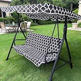 SALINCAK MİNDERİ L&Uuml;KS KILIF SETİ G&Ouml;LGELİKLİ KARA&Ccedil;ATI DESENLİ 130x45 2 KİŞİLİK