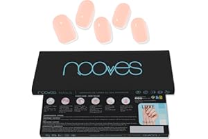 NOOVES NAILS Láminas de Uñas de Gel Precurado Premium - Blush Pink - Nude | Tiras De Uñas De Gel Semicurado| Pegatinas Uñas Semipermanente en Gel| Gel Nail stickers| Uñas de gel Pegatinas