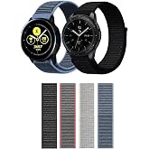 Microcase 40-42 mm Akıllı Saatler i&ccedil;in 20 mm Cırtlı Kumaş Kordon Kayış - KY17 (Mavi)