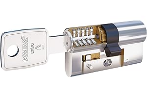 Kaba Entro Cilindro Alta Seguridad 30x30mm niquelado, Refuerzo Lam Zona Inferior y Doble Embrague, 30x30