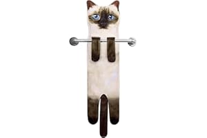 AGRIMONY Regali Divertenti Gatto Asciugamani,Natale Decorazioni Asciugamano Cucina Bagno,Gatti Gadget Utili Originali,Idee Regalo Oggetti per La Casa Nuova,Regalo Compleanno per Donna Mamma Amanti dei Gatti