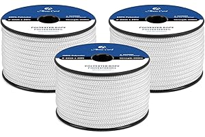 Abma Cord Lina Poliestrowa 4mm x 20m Linka Pleciona Sznurek, Biały - Wytrzymała - Biały