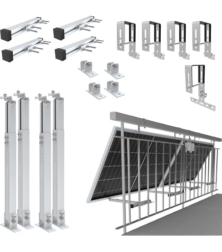 WITIT Kit Staffe Supporto Da Balcone O Terra Per Pannelli Solari 200W-440W Bifacciali – Impianto Fotovoltaico