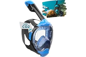 Khroom Full Face Snorkel Mask Adults and Kids 3 + | Certified CO2 Safe | Alternative to Snorkel Set | Snorkelling Equipment - Seaview Y