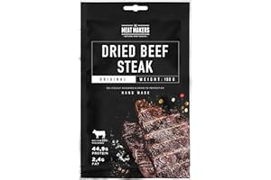 The Meat Makers Original Dried Beef Jerky Steak (100g), Carne Seca Cecina, Cecina de Buey