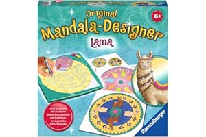 Ravensburger Mandala Designer Lama 28519, Zeichnen Lernen für Kinder ab 6 Jahren, Kreatives Zeichnen mit Mandala-Schablonen für farbenfrohe Mandalas