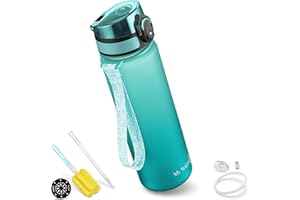 My Vesperbox Minny – butelka na napoje dla dzieci, zabezpieczona przed wyciekiem, 350 ml, 500 ml, 750 ml, ze słomką lub sitkiem, lekka butelka na wodę z tritanu, bez BPA, do przedszkola, szkoły