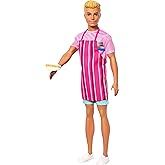 Barbie Mysteries: Beach Detectives Ken doll's Removable classic outfit and apron and snacks like storytelling